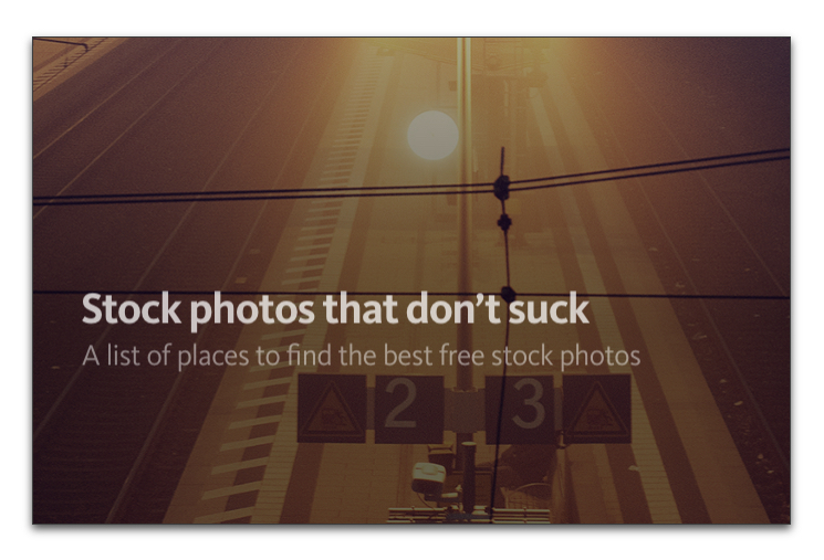Stock photos that don't suck